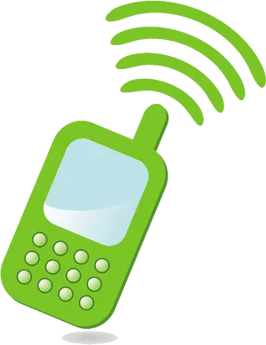 Mobile Phone Signal Illustration PNG