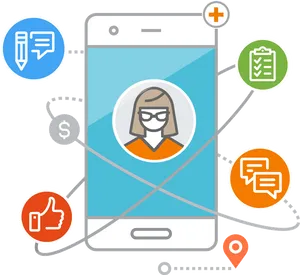 Mobile User Interface Vector PNG image