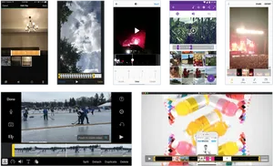 Mobile Video Editing Apps Collage PNG