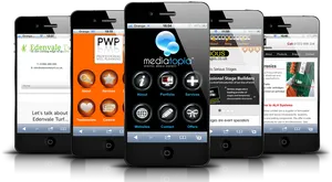 Mobile Websites Showcase PNG image