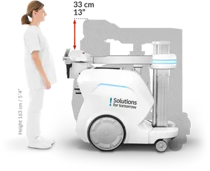 Mobile Xray Machine Dimensions PNG image