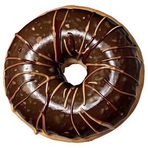 Mocha Swirl Donut PNG Gvd48