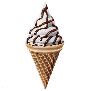 Mocha Waffle Cone PNG Pls30