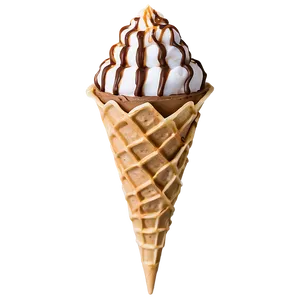 Mocha Waffle Cone PNG Yjo