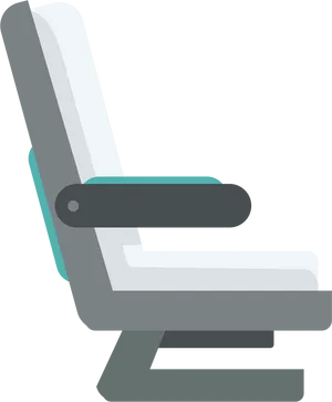 Modern Airplane Seat Design PNG
