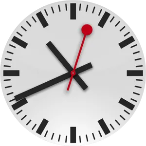 Modern Analog Clock Face PNG image