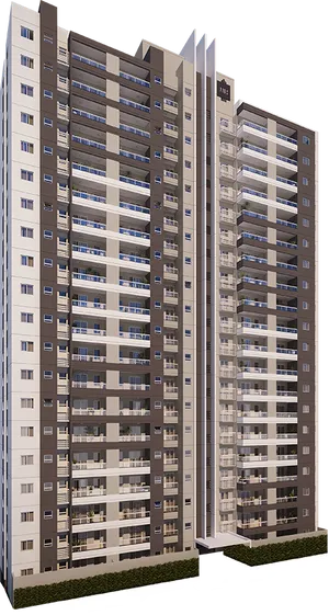 Modern Apartment Building Design PNG image