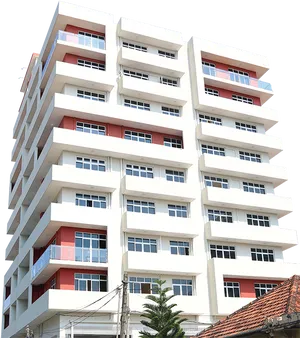 Modern Apartment Building Exterior PNG