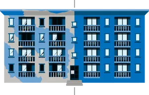 Modern Apartment Building Facade PNG