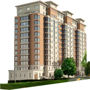 Modern Apartment Building Nighttime