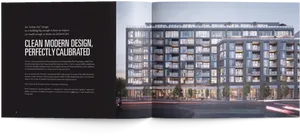 Modern Apartment Design Brochure Spread PNG image