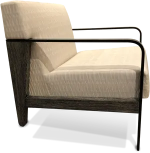 Modern Armchairwith Metal Frame PNG