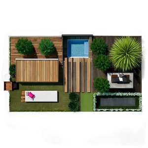Modern Backyard Design PNG Aqs PNG
