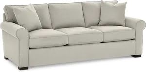 Modern Beige Fabric Sofa PNG image