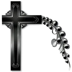 Modern Black Cross Graphic Png 48 PNG image