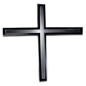Modern Black Cross Graphic Png Swa61 PNG image