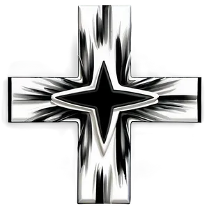 Modern Black Cross Graphic Png Wum57 PNG image