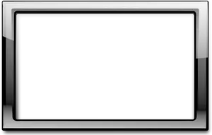 Modern Black Frame T V Display PNG image