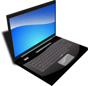 Modern Black Laptop Illustration PNG image