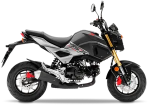 Modern Black Motorcycle PNG image
