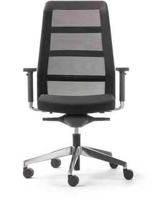 Modern Black Office Chair PNG image