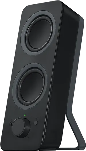 Modern Black Speaker Standing PNG image