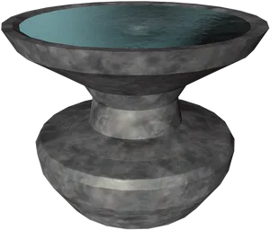 Modern Black Stone Fountain3 D Model PNG image