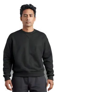 Modern Black Sweatshirt Look Png 42 PNG image