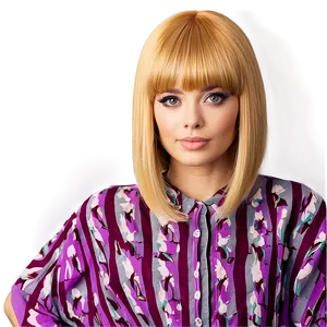 Modern Blonde Bangs PNG 06282024