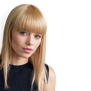 Modern Blonde Bangs PNG 41