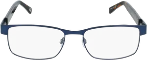 Modern Blue Frame Eyeglasses PNG image