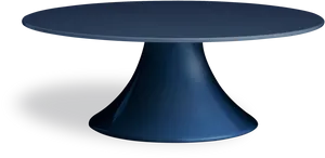 Modern Blue Round Table PNG image