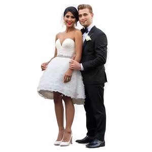 Modern Bride And Groom Png Hys PNG image