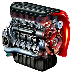 Modern Car Engine Cutaway Png 78 PNG image