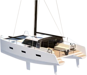 Modern Catamaran Yacht Design PNG image