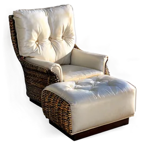 Modern Chair With Ottoman PNG 85
