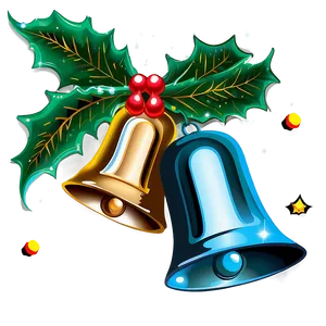 Modern Christmas Bells PNG 06122024