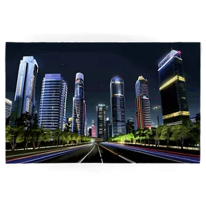 Modern City Night View PNG Cnd99 PNG