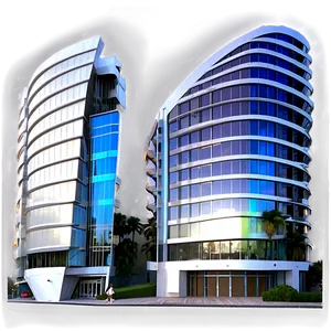 Modern City Street Architecture PNG Axk PNG
