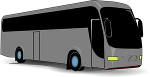 Modern Coach Bus Side View