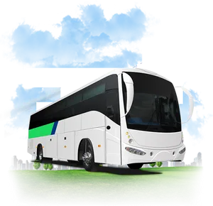 Modern Coach Bus Travel Graphic PNG