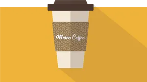 Modern Coffee Cup Vector Illustration PNG image