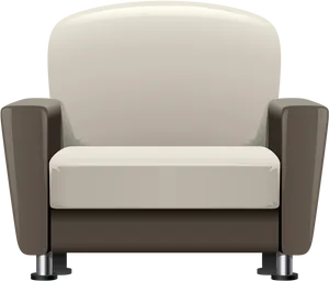 Modern Comfortable Armchair PNG image