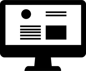 Modern Computer Icon Outline