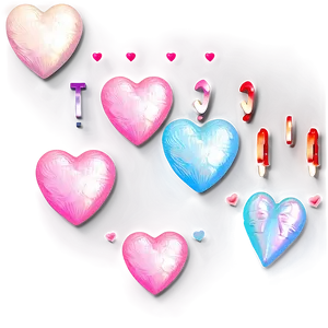 Modern Conversation Hearts PNG 79