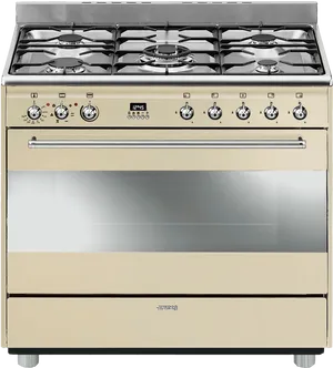 Modern Cream Gas Stove PNG image