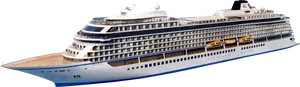 Modern Cruise Ship Profile PNG image