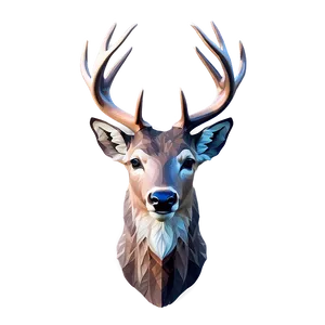 Modern Deer Head Graphic PNG 06212024