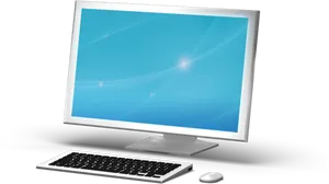 Modern Desktop Computer Setup PNG image