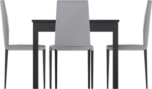 Modern Dining Tableand Chairs Set PNG